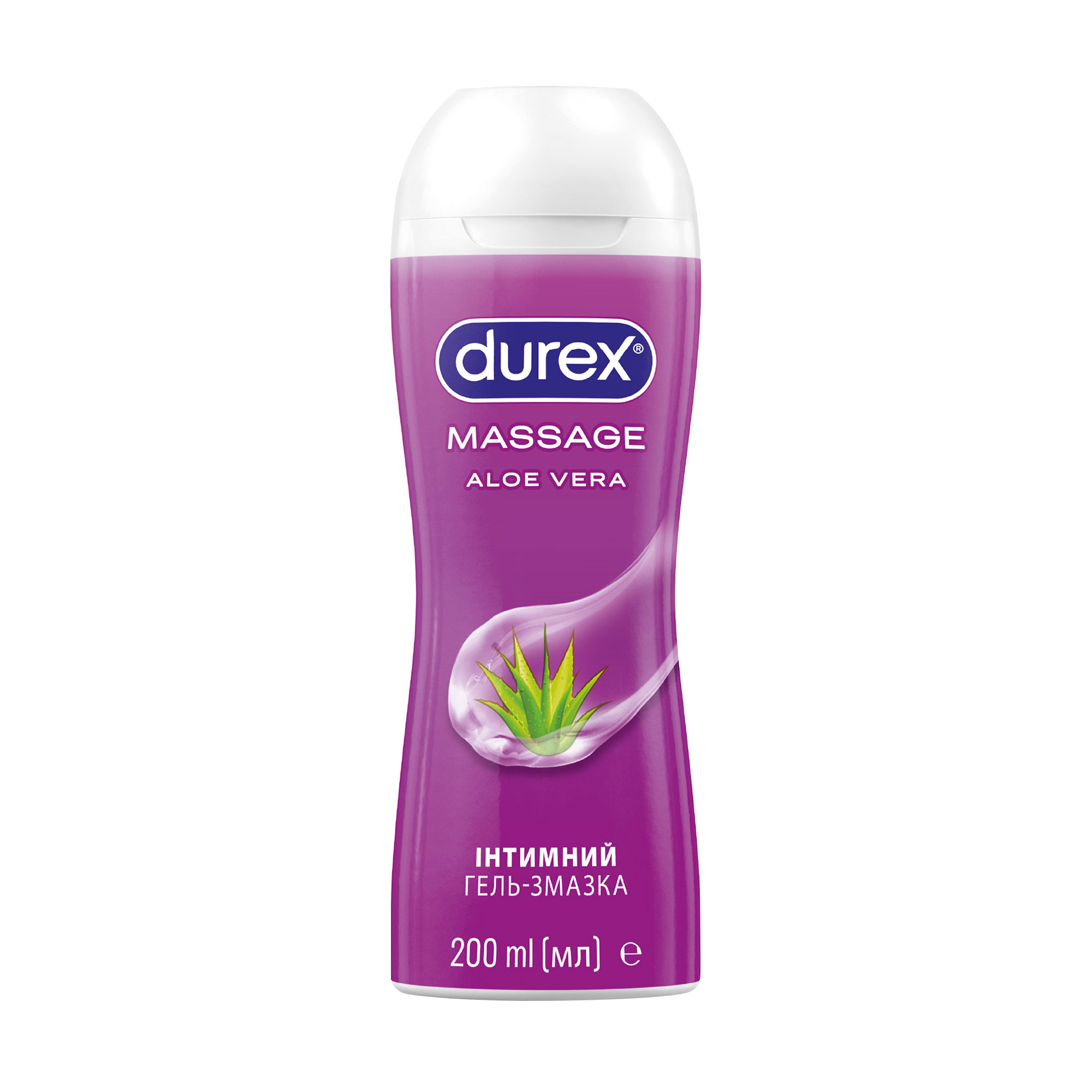 Інтимний гель-змазка Durex Massage  Aloe Vera з алое вера (лубрикант), 200 мл